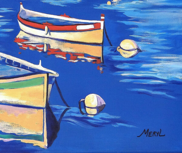 détail tableau bord de mer méditerranée Le Brusc