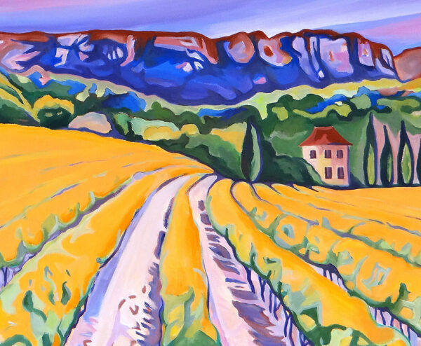 Le vignoble à Cassis détail détail du tableau Le vignoble à Cassis - paysages de Provence