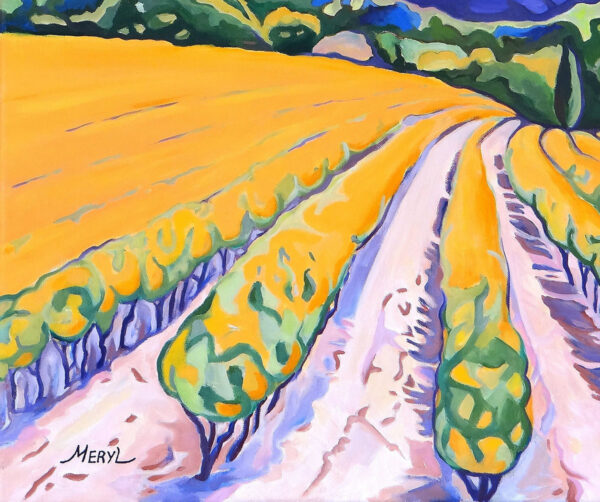 Le vignoble à Cassis détail1 Détail du table Vignoble à Cassis - paysages de Provence