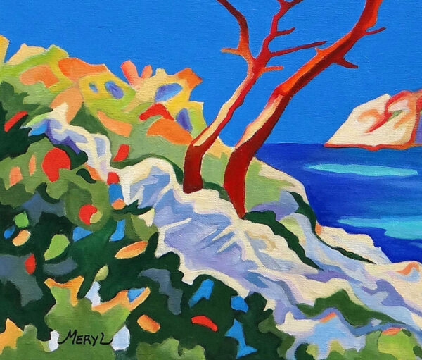 Côté calanque détail détail du tableau côté calanque - rivages méditerranéens