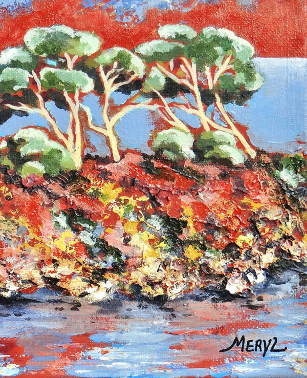 détail du tableau La presqu'ile de Capellan à Bandol