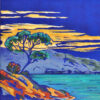 Côte bleue près de Marseille, peinture acrylique contemporaine par Meryl artiste peintre