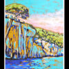 Toile De falaises en calanques avec un encadrement