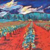 Paysages de Provence - Terre de Provence peinture vignes acrylique par Meryl artiste peintre