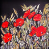 la colline aux coquelicots - rouge et noir - collection jardin