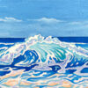 La vague - détail Détail de l'oeuvre La vague, figée sur l'instant, collection petits formats, huile sur toile par Meryl